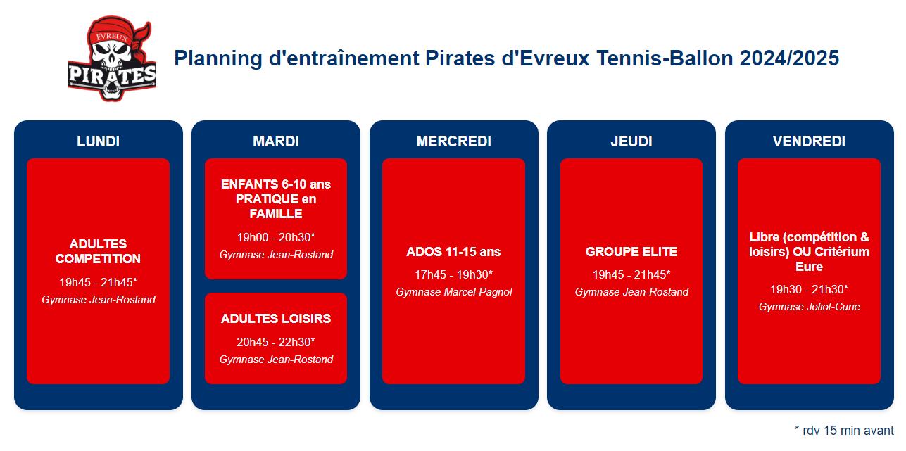 planning entrainement 2024 2025